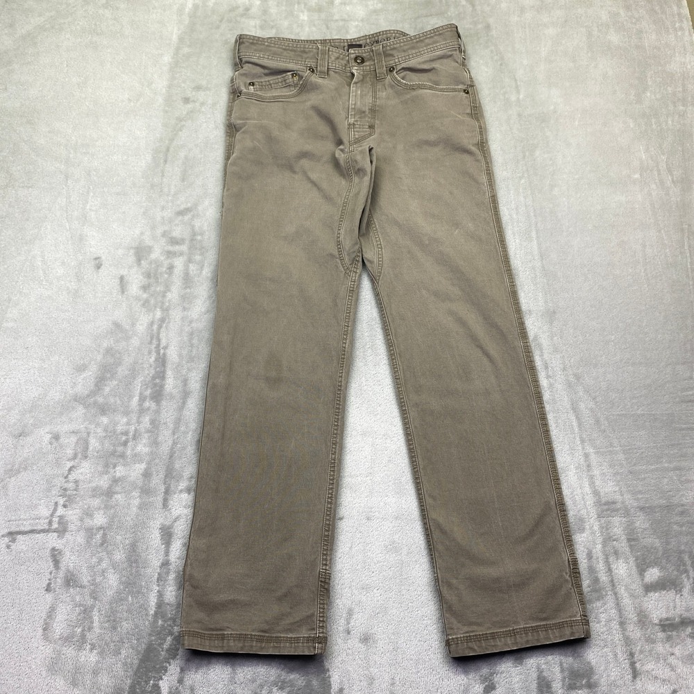 Prana Bronson Jeans Mens‎ 28 Charcoal Gray Organic Cotton Stretch Climbing Pants